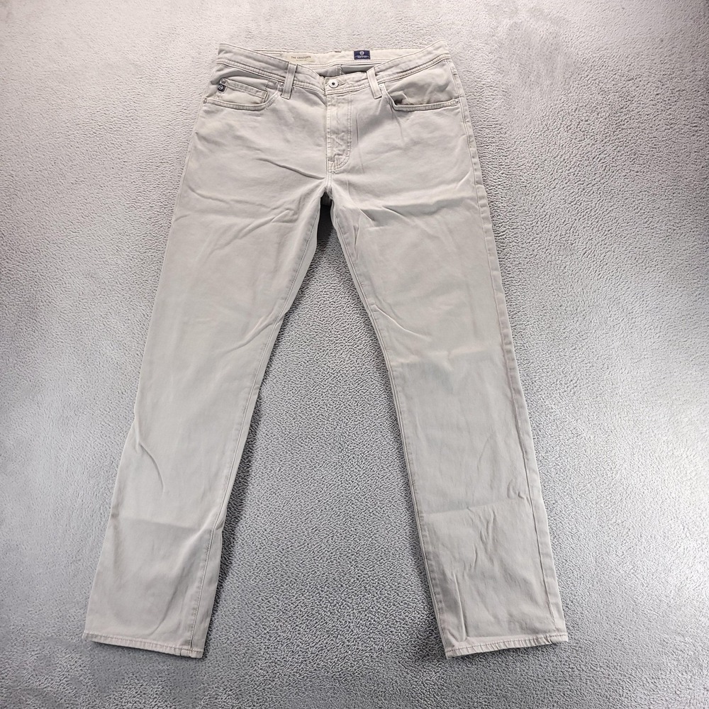 AG Jeans Mens 34x32 Beige The Graduate Tailored Leg Stretch Comfort Casual
